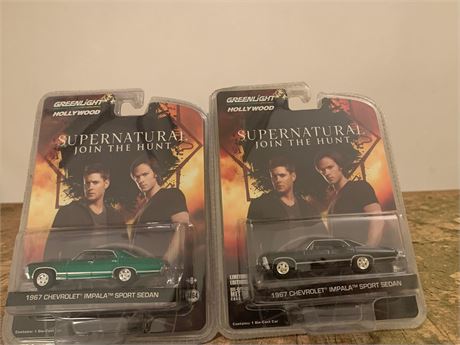 Greenlight Supernatural Collectible Diecast Car Set - 1967 Chevy Impalas