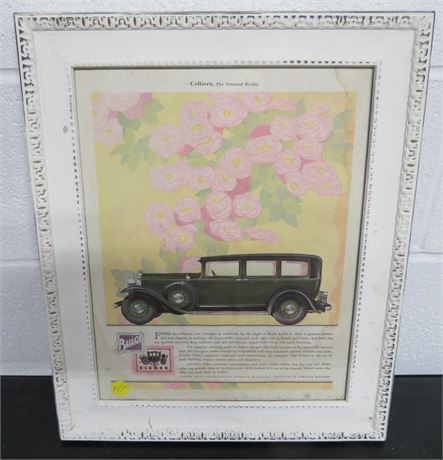 Framed Early Buick Ad