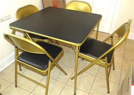 Card Table, 4 Folding Chairs