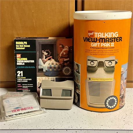 GAF Talking View-Master Gift Pak II & Sawyer Viewmaster with Slides