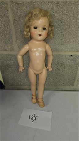 Antique Composition Toni Doll "x" Mark On Base Of Neck