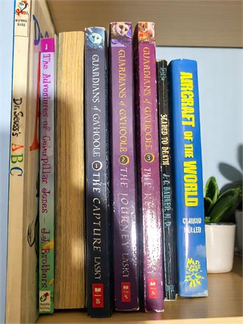 Book Lot of 8 - Guardians of Ga'Hoole, The Adventures of Caterpillar, Dr. Seuss