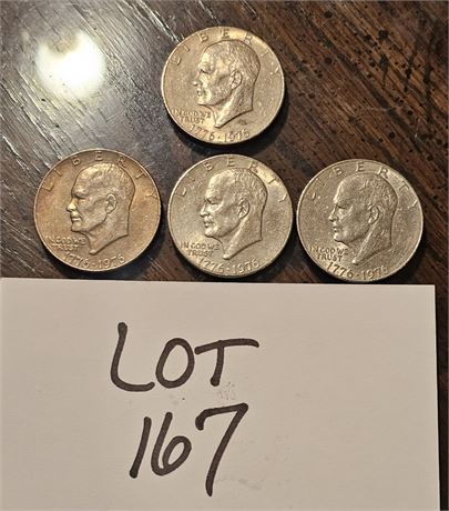 1776-1976 Liberty Eisenhower Dollar x4