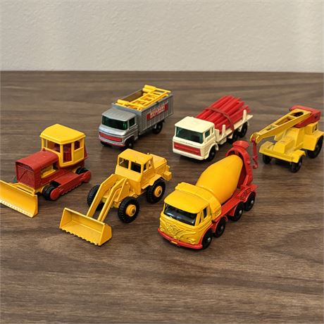 Lesney Matchbox Lot of Six (No. 11 Scaffolding Truck & More)