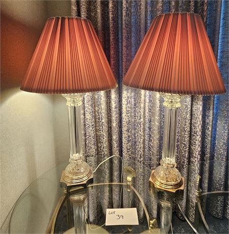 Brass & Glass Table Lamp