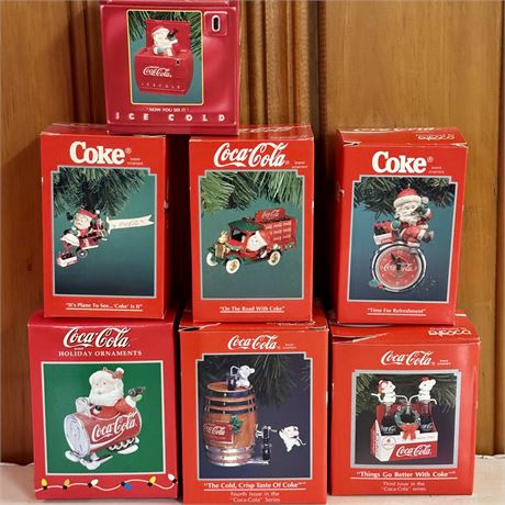 Vintage Coca-Cola Brand Ornaments Lot