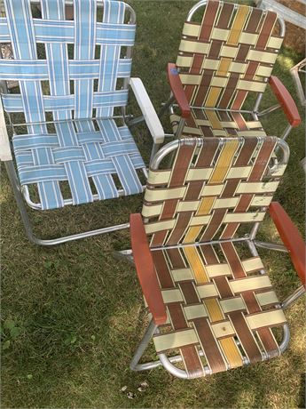 Vintage Lawn Chairs Set Of 3