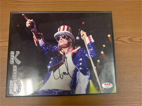 Framed Kid Rock Uncle Sam Autographed 8 X 10 Photo With COA