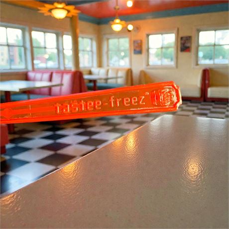 Vintage Red Plastic Tastee-Freez Disposable Ice Cream Spoon Lot