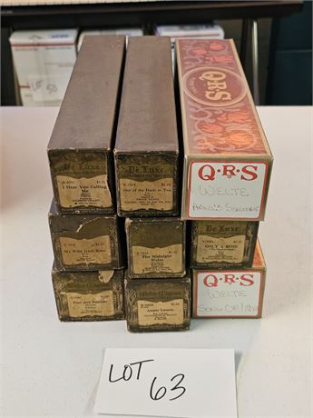 Player Piano Rolls : QRS / Mastertouch & More - Mixed Style Music - 9 ROLLS