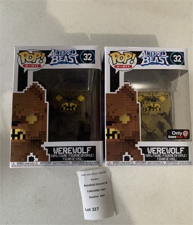 Funko Pop! 8-Bit Figure Werewolf From Altered Beast Video Game Lot of 2