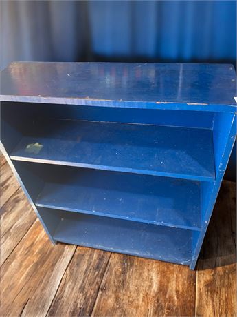 Blue 4 Tier Wooden Book Shelf/Bookcase/Display or Storage Shelf
