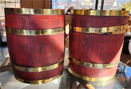 2 Small Decorative Barrels