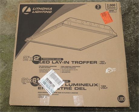 Lithonia Lighting LED Lay In Troffer Light Fixture