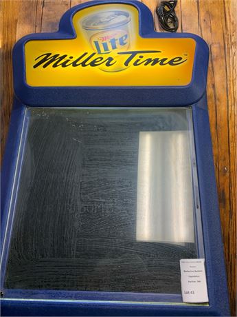 Miller Lite Plastic Light Up Advertising Menu/Drink Specials Board