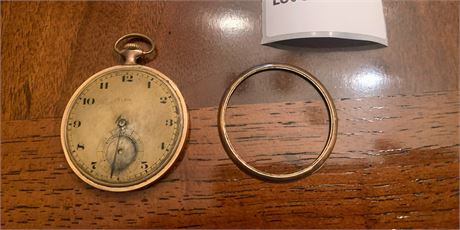 Antique Elgin Open Face Pocket Watch W/Sub-Second Dial