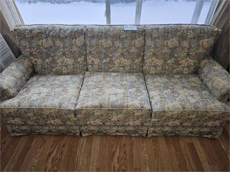Berne Furniture Earth-tones Floral Print Couch