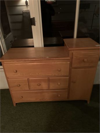 Wood Baby Changing Table & Dresser Combo