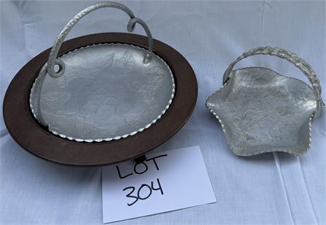 Hammered Aluminum Baskets