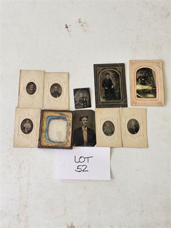 Antique Tin Type Male Subject 1860's Era Photos