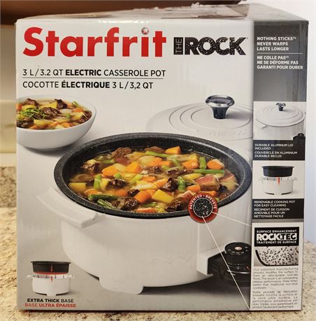 *NIB* Starfrit "The Rock" Electric 3.2 Qt. Casserole Pot