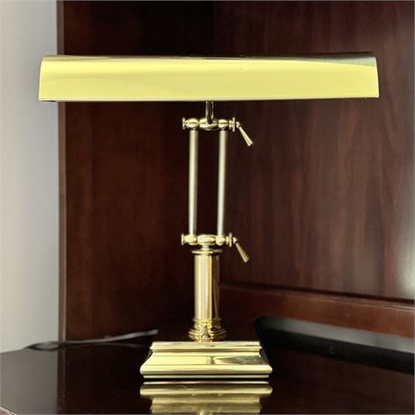 House of Troy Polished Brass Piano/Desk Lamp - 14"