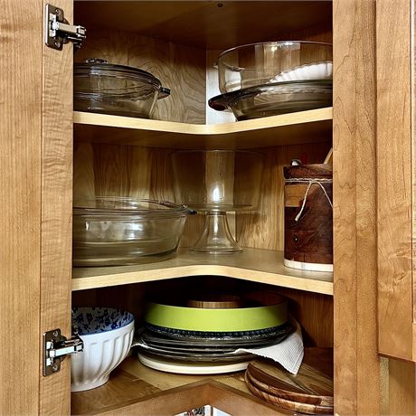 Corner Cupboard Cleanout! - Platters, Casserole Dishes and More