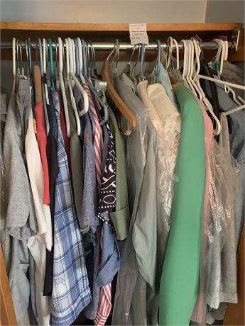Women's Clothing Closet Cleanout - Blouses, Trousers, Shoes Suit Jackets & More