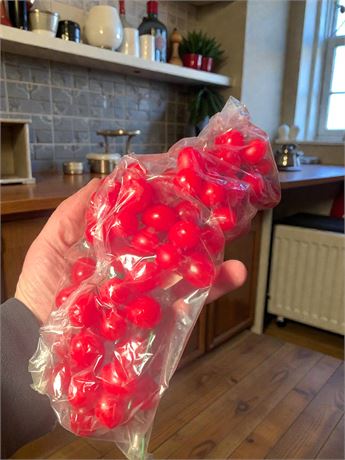 Artificial Red Cherry Tomato Bunch Lot - 5 Cases