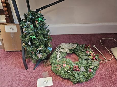 2ft Artificial X-Mas Tree & Wreath