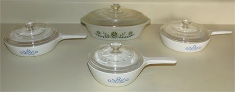 Corning Ware And Glasbake Dishes