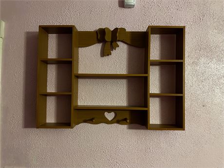Wooden knick knack  shelf with Bow
