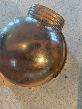 6 Inch Smoke Globes, White Honail Pattern Globes, Clear Glass Finial Globes