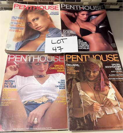 1970s Penthouse Magazine Lot -13 Issues