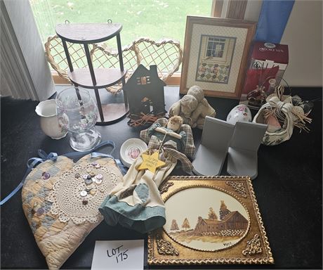 Mixed Decor Lot- Wall Hangings, Vases, Art & More