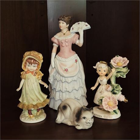 Mixed Porcelain Figurines with Lefton and More