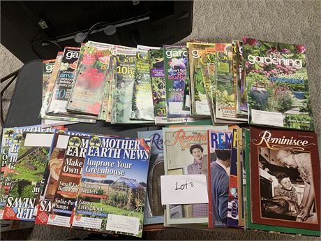 Magazine Lot - Reminisce, Gardening, Mother Earth News