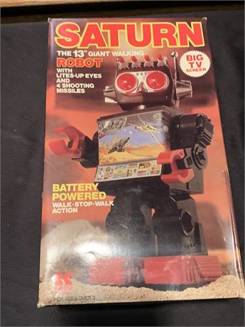 Saturn 13 Inch Giant Walking Robot Original Kamco Battery Powered Original Box