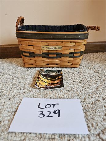 Longaberger 1997 Collector's Club Signed Renewal Basket