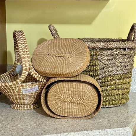 Collection of Handwoven Baskets