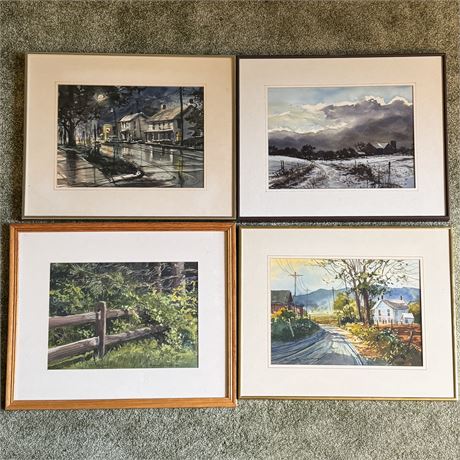 Thomas McNickle Signed ORIGINAL Paintings - (Bundle of 4)