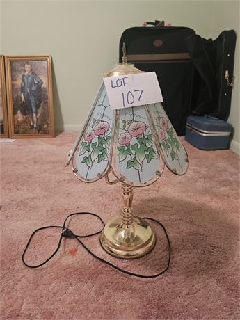 Glass & Brass Touch Lamp