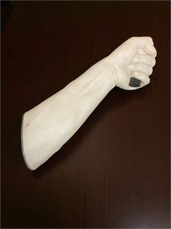 Plaster Cast Hand/Arm Wall Mount Flag Holder Store Display