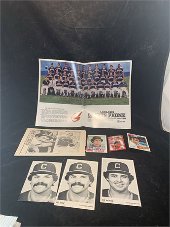 Cleveland Indians Baseball Team Lot