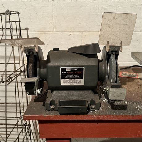 Sears Craftsman 1/4 H.P. Bench Grinder 6in x 1/2 Wheels