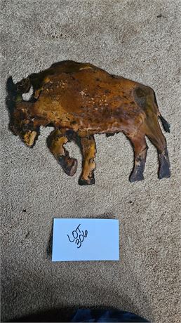 METAL BUFFALO WALL HANGING