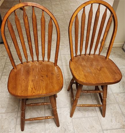 2- Solid Wood Bar Stools