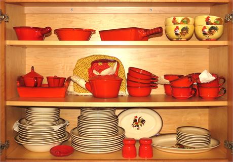 Poppy Trail By Metlox Rooster Dishes