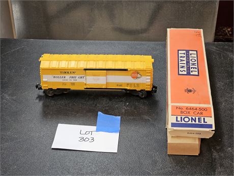 Lionel 6464-500 Timkin Box Car with Box