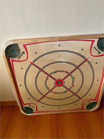 Carrom Board Tabletop Game with Game pieces
